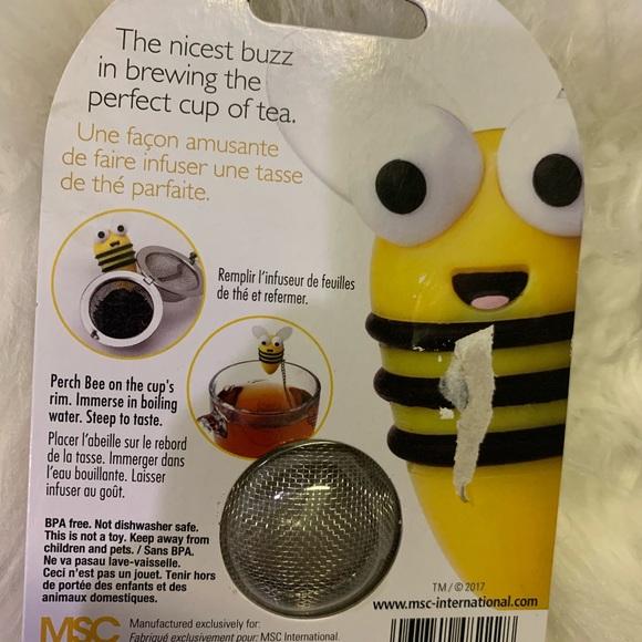 2 for $25 🆕 Hoot stainless steel yellow bee Tea cup Infuser - Picture 3 of 3